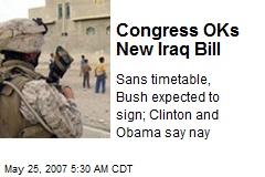 Congress OKs New Iraq Bill