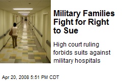 Military Families Fight for Right to Sue