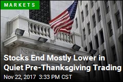 Stocks End Mostly Lower in Quiet Pre-Thanksgiving Trading