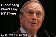 Bloomberg Won't Buy NY Times