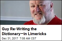 Guy Re-Writing the Dictionary&mdash;in Limericks