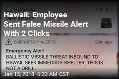 Hawaii: Employee Sent False Missile Alert With 2 Clicks