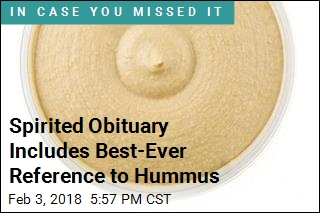 Spirited Obituary Includes Best-Ever Reference to Hummus