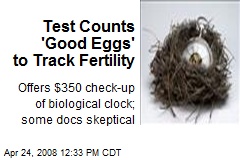 Test Counts 'Good Eggs' to Track Fertility