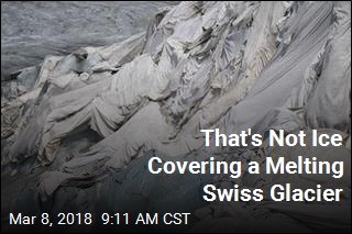 That&#39;s Not Ice Covering a Melting Swiss Glacier