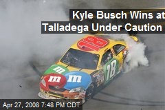 Kyle Busch Wins at Talladega Under Caution