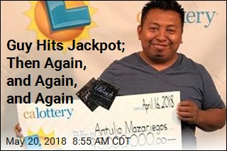 Guy Hits Jackpot; Then Again, and Again, and Again