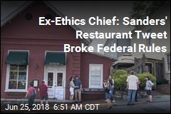 Sanders Accused of Breaking Ethics Rules With Restaurant Tweet