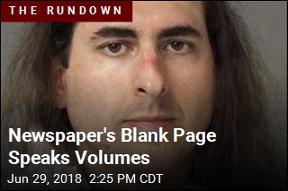 Newspaper&#39;s Blank Page Speaks Volumes