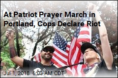 At Patriot Prayer March in Portland, Cops Declare Riot