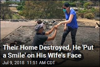 Their Home Destroyed, He Proposed in the Ashes