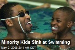 Minority Kids Sink at Swimming