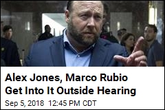 Alex Jones, Marco Rubio Get Into It Outside Hearing
