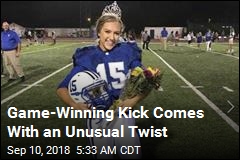 Homecoming Queen Makes Game-Winning Kick