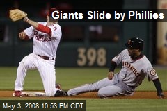 Giants Slide by Phillies