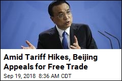 China&#39;s No. 2 Leader Appeals for Free Trade