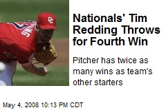 Nationals' Tim Redding Throws for Fourth Win