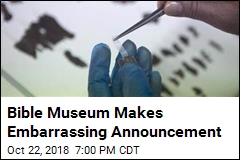 Bible Museum Makes Embarrassing Announcement