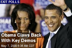 Obama Claws Back With Key Demos