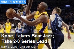 Kobe, Lakers Beat Jazz; Take 2-0 Series Lead