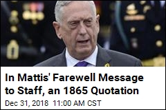Mattis Quotes Abraham Lincoln in Farewell Message to Staff