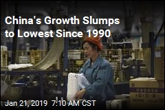 China&#39;s Growth Slumps to Lowest Since 1990