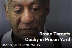 Drone Targets Cosby in Prison Yard