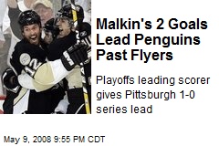 Malkin's 2 Goals Lead Penguins Past Flyers
