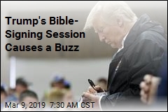 Trump&#39;s Bible- Signing Session in Alabama Raises Eyebrows