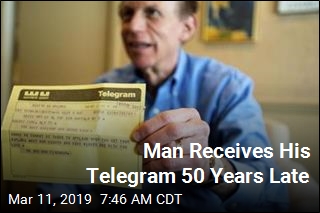 Man Receives His Telegram 50 Years Late