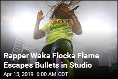 Rapper Waka Flocka Fame Escapes Bullets in Studio