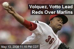 Volquez, Votto Lead Reds Over Marlins