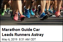 Marathon Guide Car Leads Runners Astray