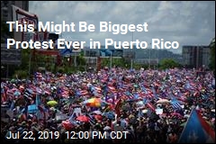 Puerto Ricans Gather En Masse Over Leader