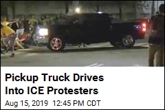 Pickup Drives Into ICE Protesters in Rhode Island