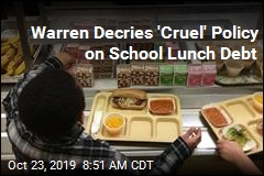 Warren Decries &#39;Cruel&#39; Policy on School Lunch Debt