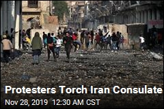 Iraqi Protesters Burn Down Iran Consulate