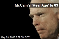 McCain's 'Real Age' Is 63