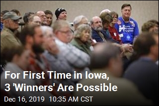 For First Time in Iowa, 3 &#39;Winners&#39; Are Possible