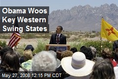 Obama Woos Key Western Swing States