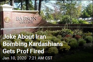 Prof Fired for Joke About Iran Bombing the Kardashians