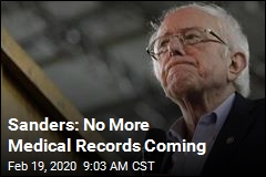 Sanders Won&#39;t Release Medical Records as Promised