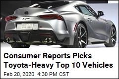 Consumer Reports Picks Toyota-Heavy Top 10 Vehicles