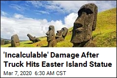 &#39;Incalculable&#39; Damage After Truck Hits Easter Island Statue