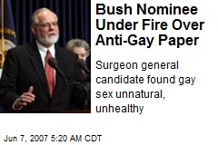 Bush Nominee Under Fire Over Anti-Gay Paper
