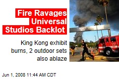 Fire Ravages Universal Studios Backlot
