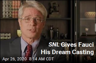 Brad Pitt Plays Fauci on Another SNL at Home