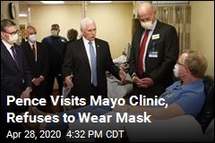 Mike Pence Ignores Mask Rule on Mayo Visit
