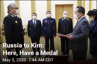 Russia Gives Medal to Kim Jong Un