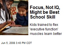 Focus, Not IQ, Might be Best School Skill